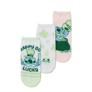 Disney Lilo and Stitch St. Patrick’s Day Women's No-Show Socks